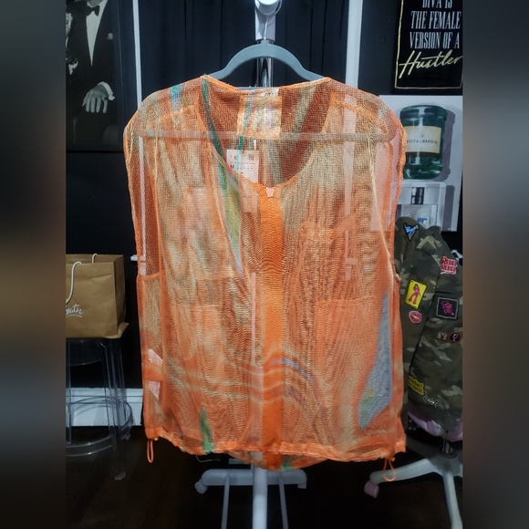 STRUCTURED MESH VEST ZARA Orange - Picture 5 of 15